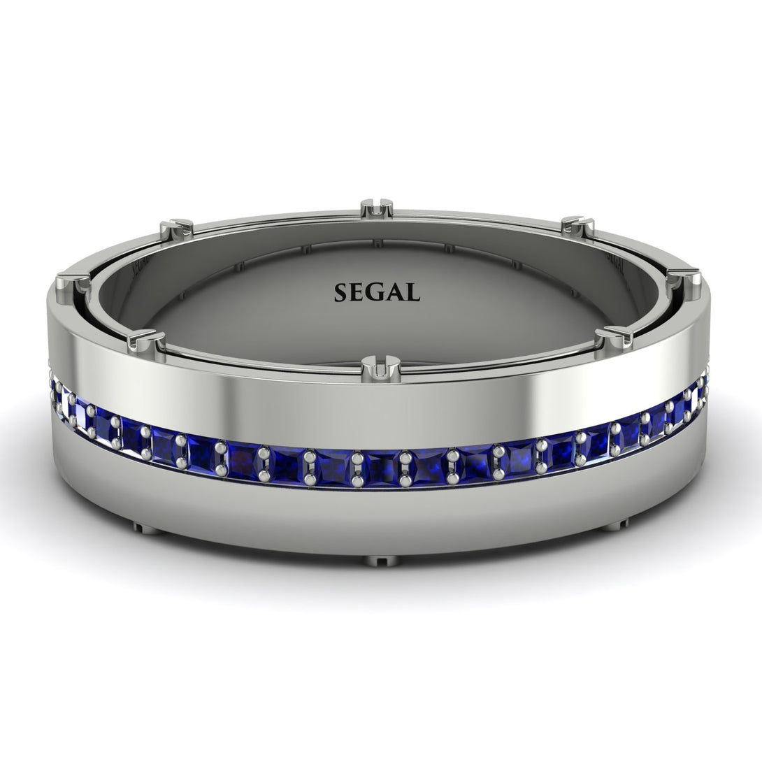 Sapphire Eternal Elegance Men’s Wedding Ring - Roman No. 15
