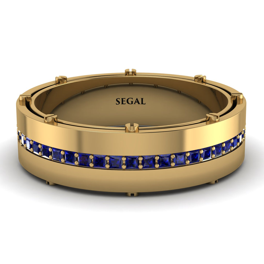 Sapphire Eternal Elegance Men’s Wedding Ring - Roman No. 13