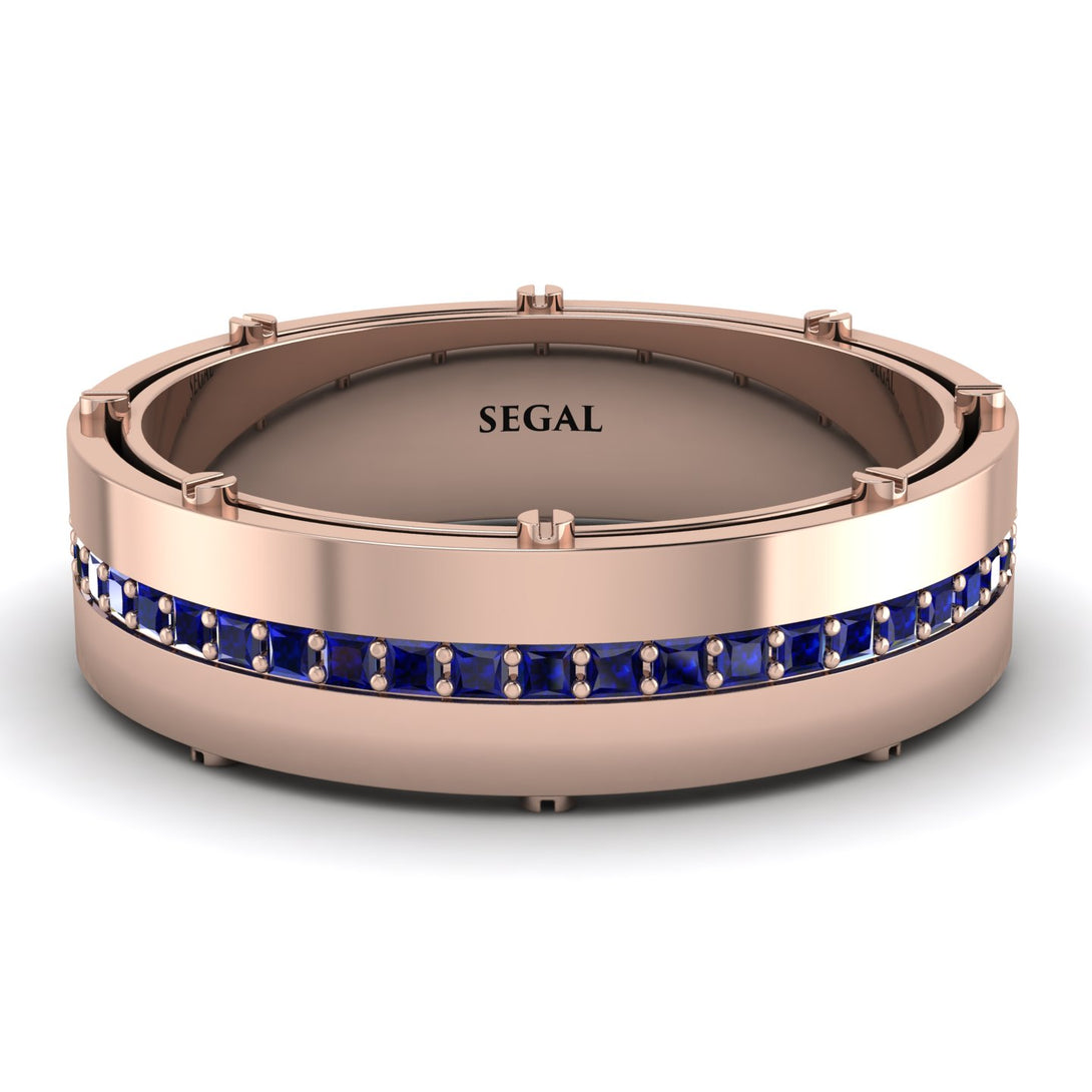 Sapphire Eternal Elegance Men’s Wedding Ring - Roman No. 14