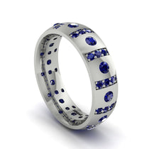 Sapphire Gold Men's Wedding Ring - Zion No. 75 image 1