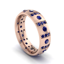 Sapphire Gold Men's Wedding Ring - Zion No. 74 image 1