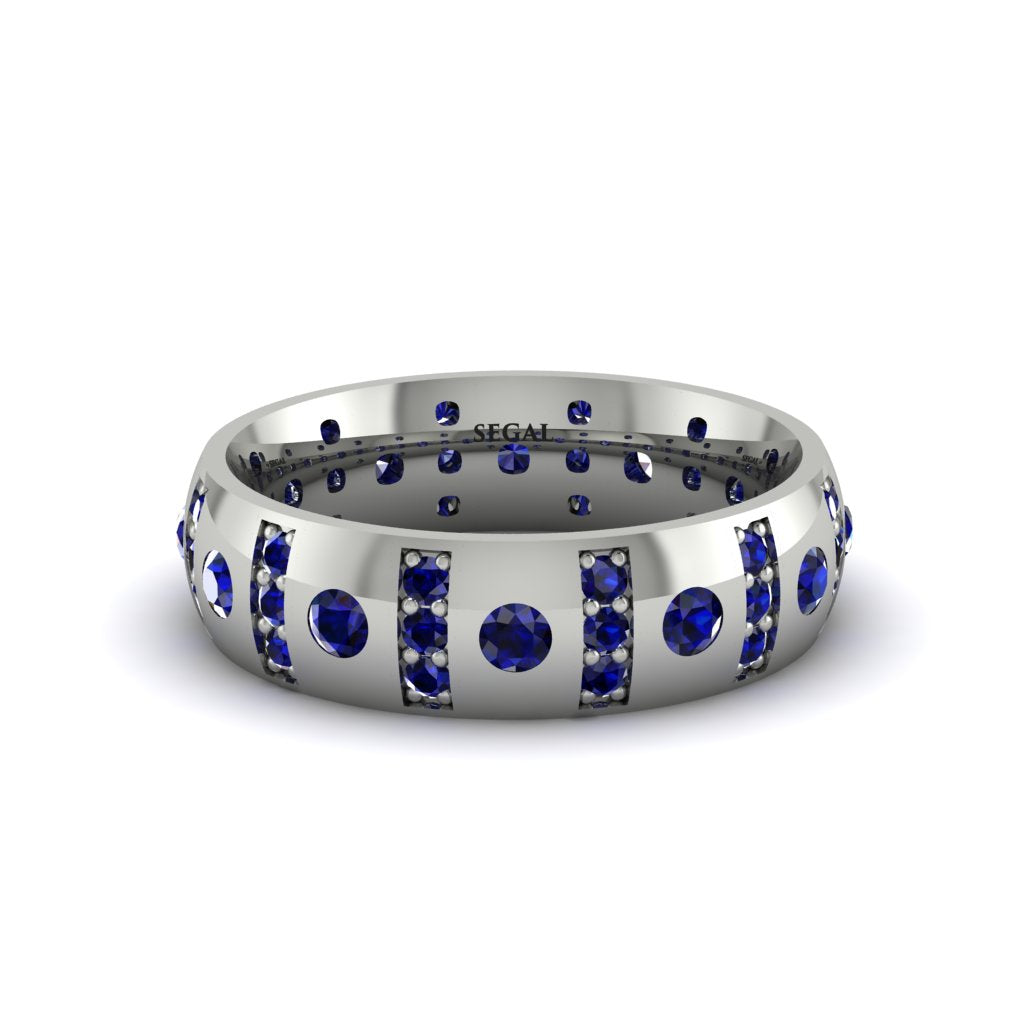 Sapphire Gold Men's Wedding Ring - Zion No. 75