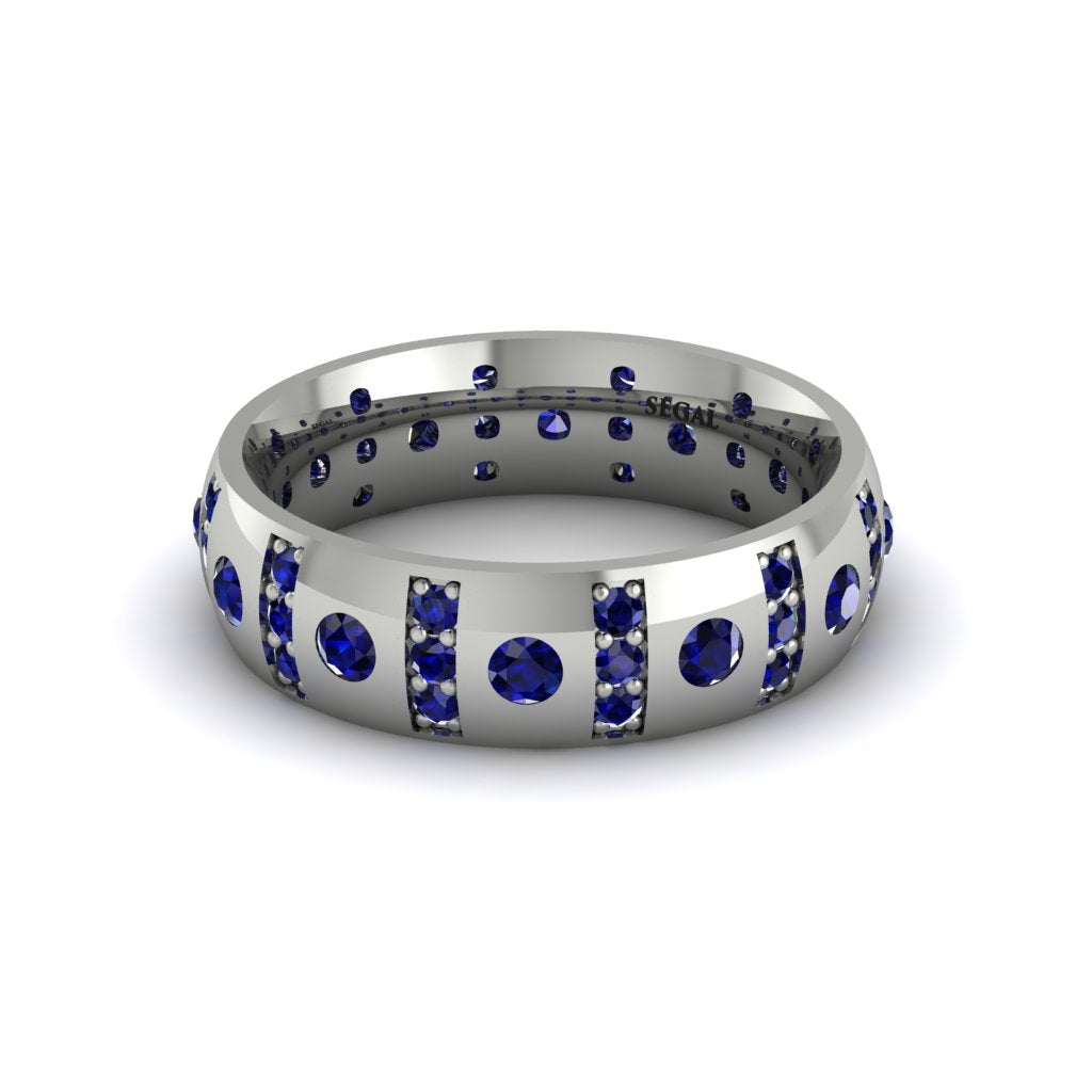 Sapphire Gold Men's Wedding Ring - Zion No. 75