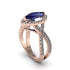 Sapphire Marquise Split Shank Engagement Ring - Carly No. 14