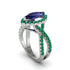 Sapphire Marquise Split Shank Engagement Ring - Carly No. 30