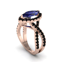 Sapphire Marquise Split Shank Engagement Ring - Carly No. 44 image 1