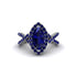 Sapphire Marquise Split Shank Engagement Ring - Carly No. 75 image 2