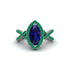Sapphire Marquise Split Shank Engagement Ring - Carly No. 30