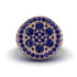 4.1ct Sapphire Men's Cluster Pinky Ring - August No. 14