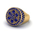 4.1ct Sapphire Men's Cluster Pinky Ring - August No. 13 image 2