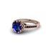 Sapphire Milgrain Engagement Ring - Yara No. 44