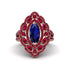 Sapphire Three Layer Halo Marquise Ring - Destiny No. 59 image 1