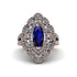 Sapphire Three Layer Halo Marquise Ring - Destiny No. 14