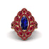 Sapphire Three Layer Halo Marquise Ring - Destiny No. 58 image 1