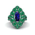 Sapphire Three Layer Halo Marquise Ring - Destiny No. 30 image 1