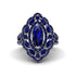 Sapphire Three Layer Halo Marquise Ring - Destiny No. 75 image 1