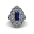 Sapphire Three Layer Halo Marquise Ring - Destiny No. 15 image 1