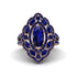 Sapphire Three Layer Halo Marquise Ring - Destiny No. 74