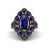 Sapphire Three Layer Halo Marquise Ring - Destiny No. 73 image 1
