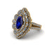 Sapphire Three Layer Halo Marquise Ring - Destiny No. 13