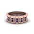 Sapphire Wavy Gold Men's Wedding Ring - Joshua No. 14 image 2