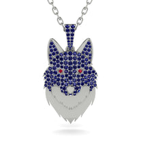 Sapphire Wolf Spirit Pendant (24)