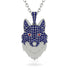 Sapphire Wolf Spirit Pendant - Gabriel No. 72