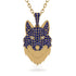 Sapphire Wolf Spirit Pendant - Gabriel No. 61
