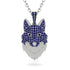 Sapphire Wolf Spirit Pendant - Gabriel No. 69