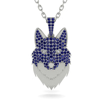 Sapphire Wolf Spirit Pendant (10)