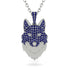 Sapphire Wolf Spirit Pendant - Gabriel No. 63