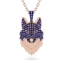 Sapphire Wolf Spirit Pendant (26)