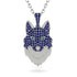Sapphire Wolf Spirit Pendant - Gabriel No. 66