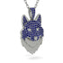 Sapphire Wolf Spirit Pendant - Gabriel No. 63
