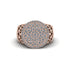 Diamond Signet Filigree Pave Engagement Ring - Rylie No. 2