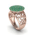 Emerald Signet Filigree Pave Engagement Ring - Rylie No. 5 image 1