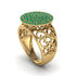 Emerald Signet Filigree Pave Engagement Ring - Rylie No. 4