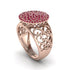 Ruby Signet Filigree Pave Engagement Ring - Rylie No. 11 image 1