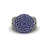 Sapphire Signet Filigree Pave Engagement Ring - Rylie No. 15