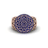 Sapphire Signet Filigree Pave Engagement Ring - Rylie No. 14