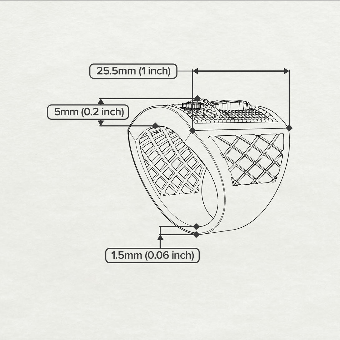 Golden Eagle Men's Ring - Sterling No. 3