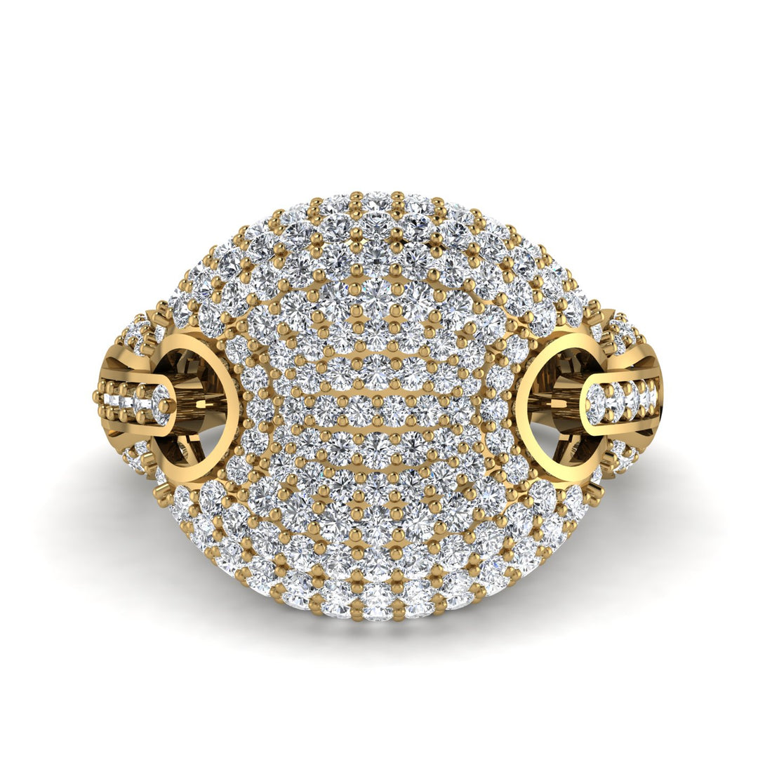 Diamond Stunning Radiant Fashion Men Ring - Dallas No. 1
