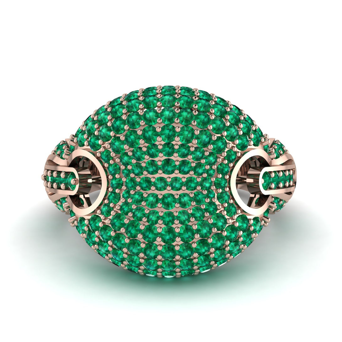 Emerald Stunning Radiant Fashion Men Ring - Dallas No. 5