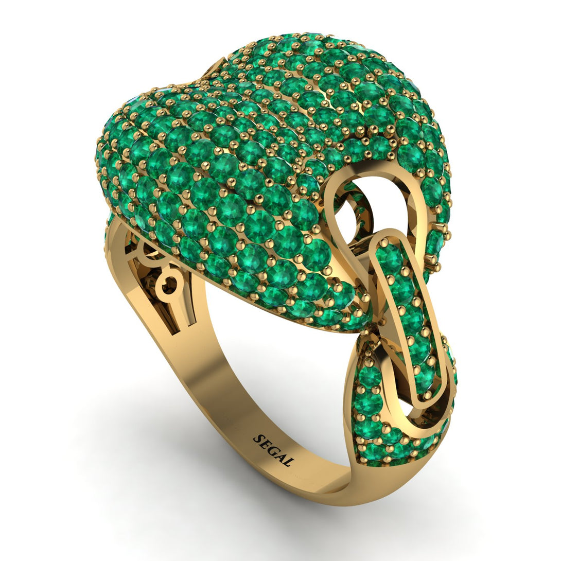 Emerald Stunning Radiant Fashion Men Ring - Dallas No. 4