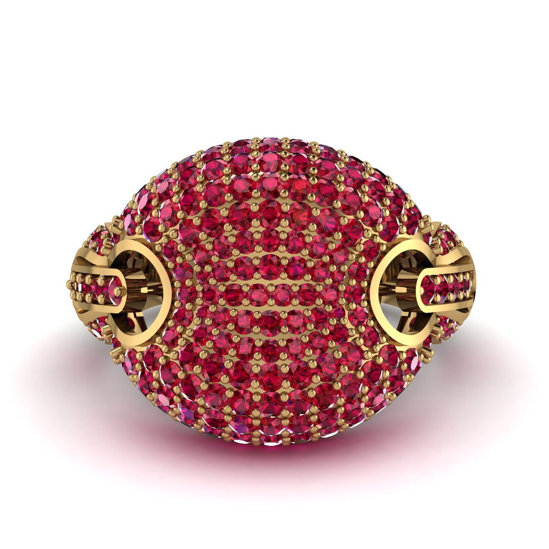 Ruby Stunning Radiant Fashion Men Ring - Dallas No. 10