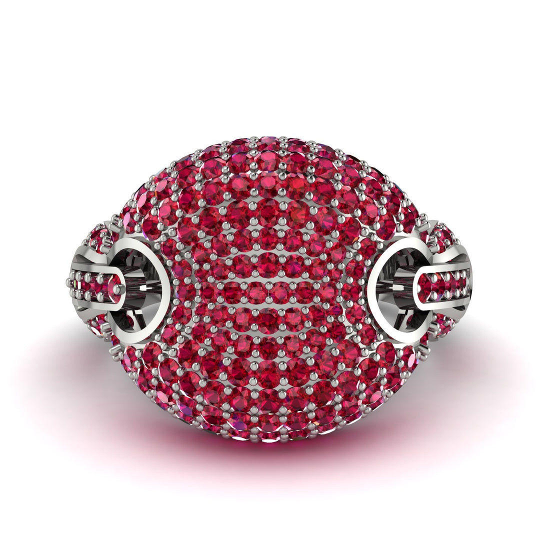 Ruby Stunning Radiant Fashion Men Ring - Dallas No. 12