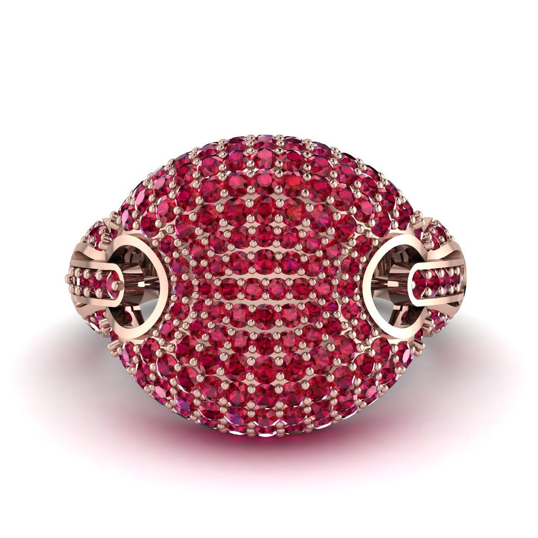 Ruby Stunning Radiant Fashion Men Ring - Dallas No. 11