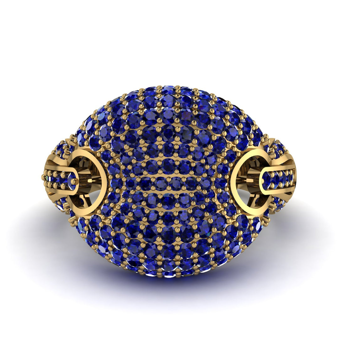 Sapphire Stunning Radiant Fashion Men Ring - Dallas No. 13