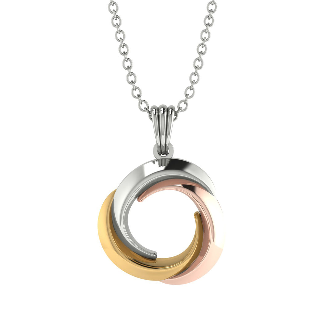 Stunning Three-Round Intertwined Necklace - Angela No. 4