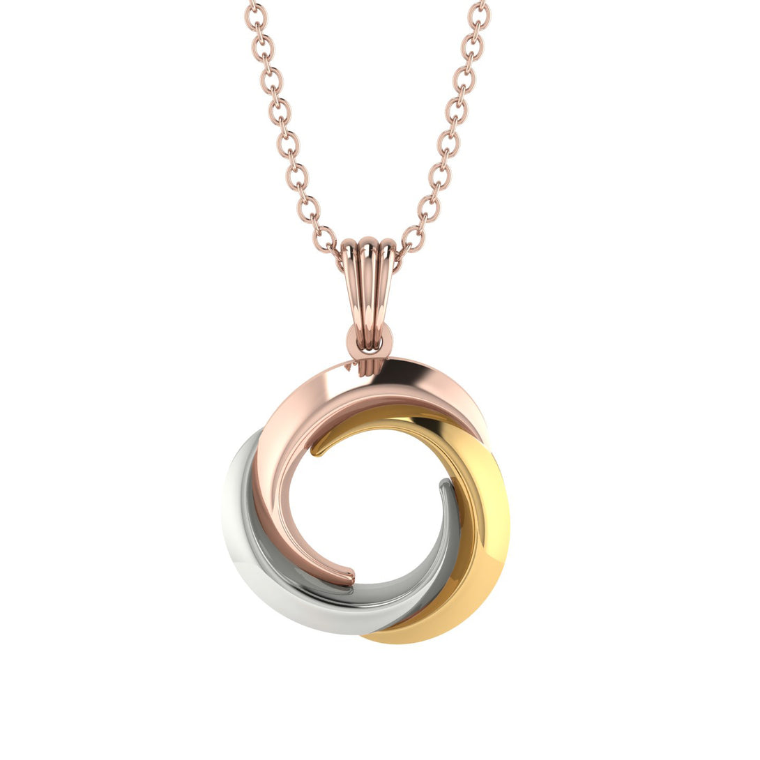 Stunning Three-Round Intertwined Necklace - Angela No. 4